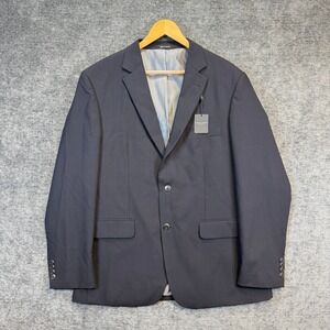 Pronto Uomo‎ Wool Blend Blazer 2 Button Navy 46L